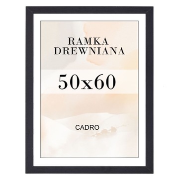 Фоторамка из сосны 50х60 см, черная, - Прочная и элегантная.