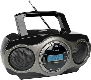 RETEKESS TR631 PRZENOŚNY ODTWARZACZ CD Z RADIEM FM BOOMBOX USB, AUX