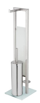 Держатель для туалетной бумаги и ершика, 3в1, закрытый контейнер, WENKO