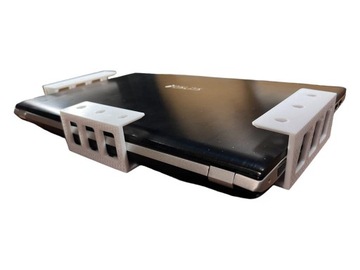 Uchwyt na laptop, notebook pod biurko 40 mm DELOSPRO WHITE