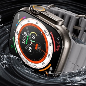 Умные часы T900 ULTRA оранжевый/черный