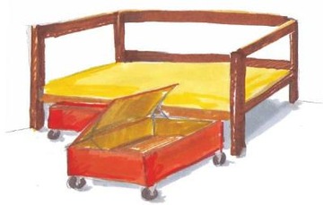 Ролик колесный встраиваемый fi14 черный - 4 шт.