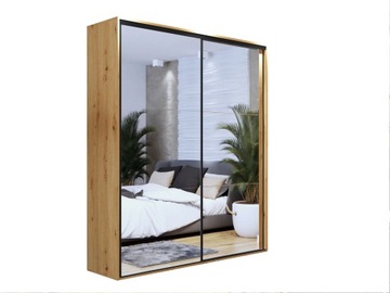 Szafa przesuwna DK Miki 200x245 z lustrem, pojemna
