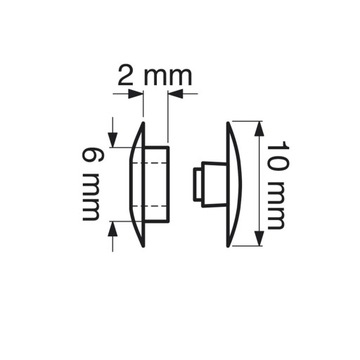 Złączka wciskana ?10mm długość 2mm Transp.1000szt