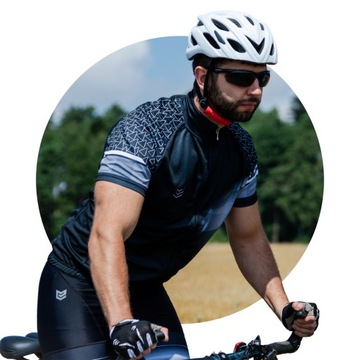 Koszulka Rowerowa Męska z Krótkim Rękawem Kolarska na Rower Termoaktywna XL