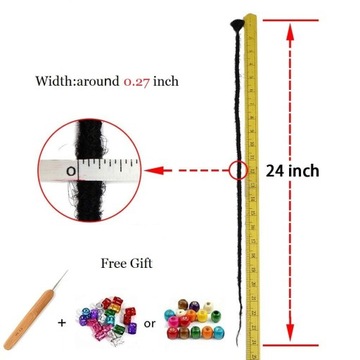 Синтетические волосы для наращивания Дреды 10 прядей