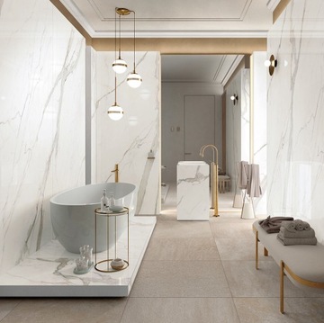 ПЛИТКА CALACATTA 60X120 БЕЛЫЙ МРАМОР 1 ГЛЯНЦЕ