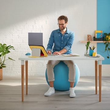 Piłka ergonomiczna do siedzenia i ćwiczeń Leitz Ergo Cosy 65cm niebieska