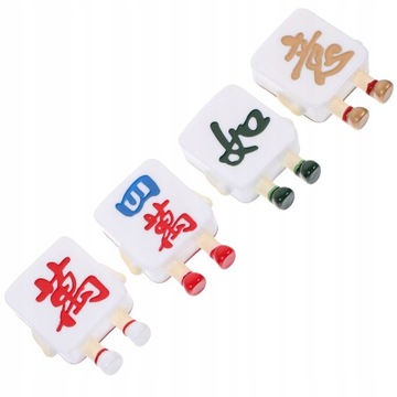 Mahjong Magnes na lodówkę Dekoracja kuchenna 4 szt