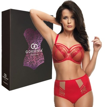 Biustonosz GORSENIA K496 PARADISE czerwony 85L