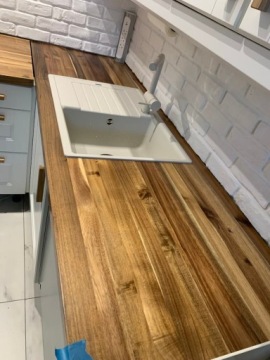 Кухонный остров столешница из массива дерева акации 140 x 80 x 3,8 см DIY доска