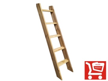 деревянная лестница с 5 ступенями, пропитанная