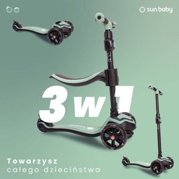 LED СКУТЕР Беговел, скейтборд Flash 3in1 со светодиодными колесами