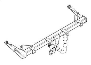 HAK HOLOWNICZY VW CADDY 3 III 2004 2015 MODUŁ13PIN