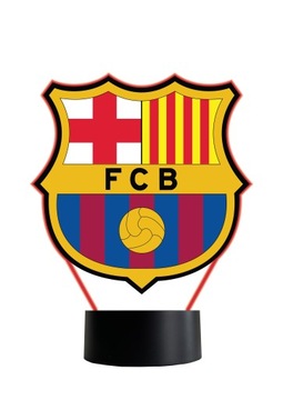 XL Lampka Nocna LED 3D FC Barcelona Piłka 16 kolorów + Pilot
