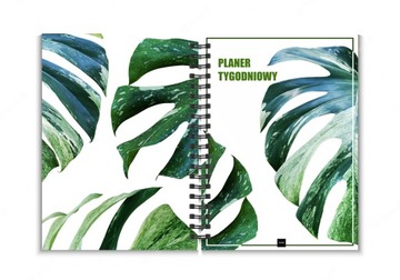 Planer tygodniowy B5 biznesowy firmowy niedatowany terminarz notes MONSTERA