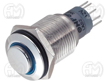 Przełącznik Poz:1 16mm wystający pierścień LED12VB