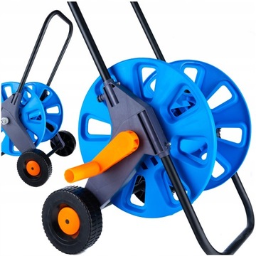 Stojak Wózek NA Wąż Ogrodowy Podlewanie Mocny Odporny Zwijacz Bęben 50m