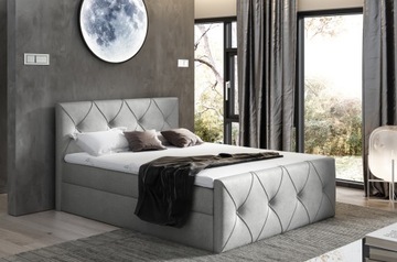 Łóżko kontynentalne 160X200 CRYSTAL LUX -POJEMNIKI