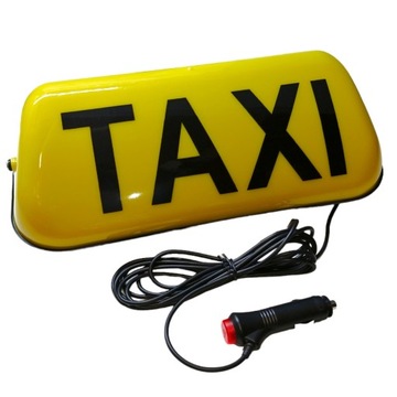 ТАКСИ СВЕТОДИОДНЫЙ ФОНАРЬ СИГНАЛ НА КРЫШЕ СТАНДАРТ НА МАГНИТЕ, ЖЕЛТЫЙ С РАЗЪЕМОМ ДЛЯ ПИСЬМА
