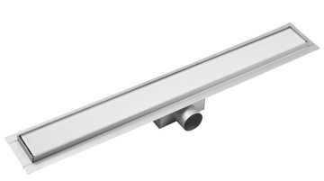 ODPŁYW LINIOWY 50 CM SYFON BIAŁY BIAŁE SZKŁO ROYAL