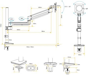 Регулируемый настольный держатель ЖК-монитора Fellowes