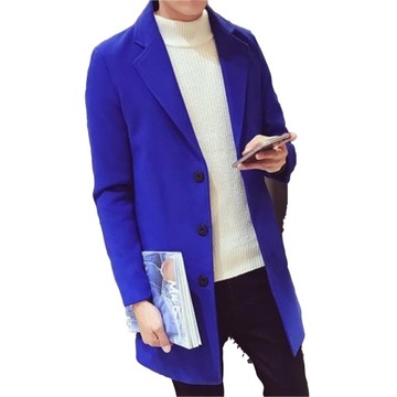 STYLOWY PŁASZCZ MĘSKI TRENCZ JEDNORZĘDOWY BIZNES