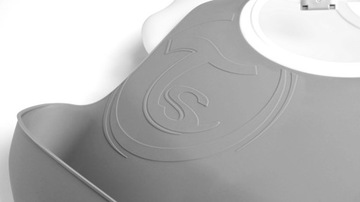 Нагрудник Twistshake с карманом, 2 шт., белый+серый