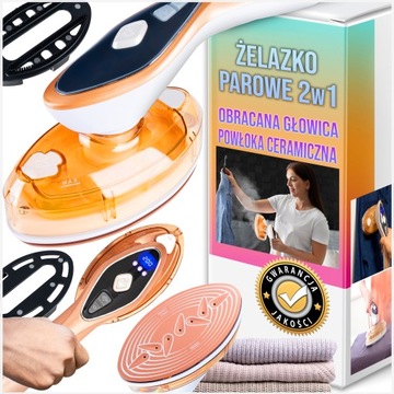 PAROWNICA DO UBRAŃ ŻELAZKO PAROWE STEAMER PAROWY ZESTAW AKCESORIA Premium