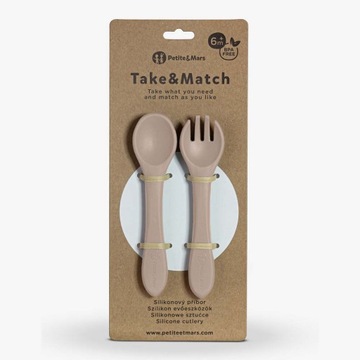 PETITE&MARS Silikonowe sztućce TAKE&MATCH