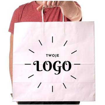 TORBY z WŁASNYM NADRUKIEM 1+0 LOGO a3+ BIAŁE 200x