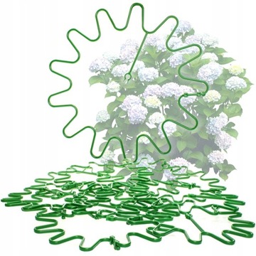 OBEJMA ZIELONA PODPORA RING ROŚLIN KWIATÓW HORTENSJI RÓŻ POMIDORÓW 10 SZTUK