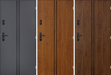 ПОЛЬСКИЕ НАРУЖНЫЕ ДВЕРИ INOXSTEM1L ЧЕРНЫЕ 55MM 100