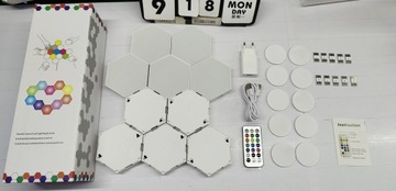 ШЕСТИГРАННЫЙ НАСТЕННЫЙ СВЕТИЛЬНИК QUANTUM JOINING LIGHT HONEYCOMB 10ШТ.