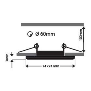 Квадратный галогенный светодиодный патрон, SOLID WHITE