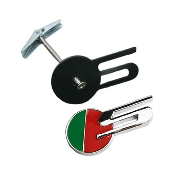 srebro logo S Grill Emblemat znaczek przód samochodu do Jaguar 7.2*3.2cm