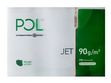 Papier ksero do drukarek A4 Poljet 90g 250 ark
