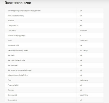 HOGERT ТЕПЛАЯ ЧЕРНАЯ ЗИМНЯЯ РАБОЧАЯ ШАПКА СО СВЕТОДИОДНЫМ ФОНАРЕМ OTTO - USB