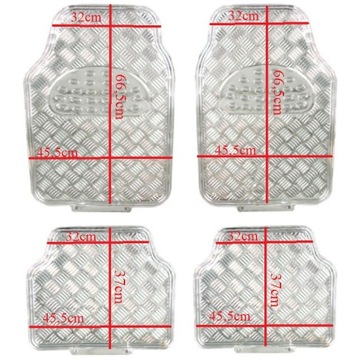 Металлические коврики CARBON, комплект из 4 шт.