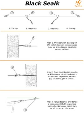 Брезент TigerWood 3×2 м Coyote + стропы Black Silk