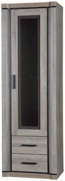 Witryna do salonu wąska szuflady DALLAS D16 z LED