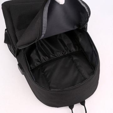 PLECAK SZKOLNY ŚWIECĄCY MŁODZIEŻOWY A4 WOREK PIÓRNIK LISTONOSZKA set4W USB