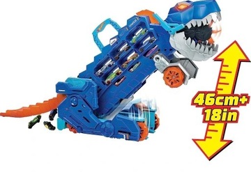 ГОНОЧНЫЕ ТРАССЫ HOT WHEELS T-REX MEGA TRANSPORTER