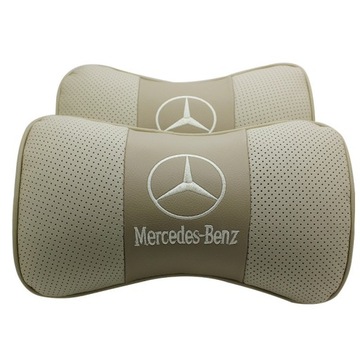 2pcs Skórzany zagłówek samochodowyu do Mercedes