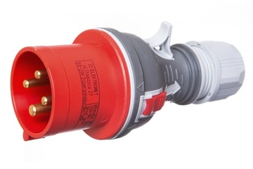 Wtyka przenośna prosta powlekana gumą 32A 4P 400V IP44 WPP Elektromet
