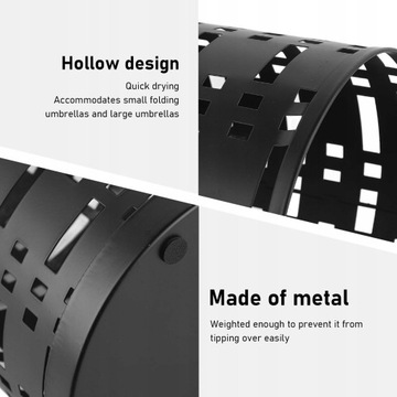METALOWY PARASOLNIK DEKORACYJNY NOWOCZESNY LOFT