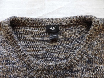 H&M MODNY SWETER MELANŻ 100% COTTON r.L/180