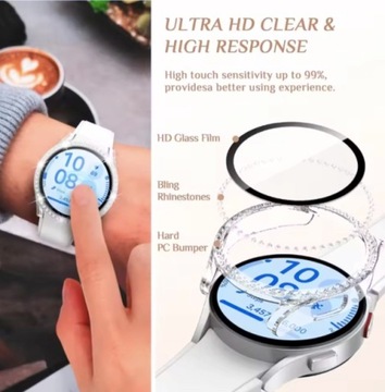 КОРПУС ДЛЯ ЧАСОВ SAMSUNG GALAXY 4 5 6 7 44 мм + ЗАКАЛЕННОЕ СТЕКЛО