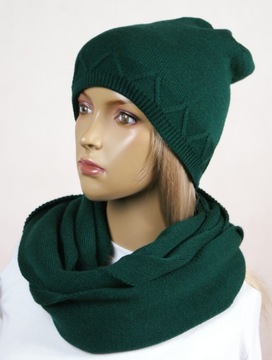 KOMPLET CZAPKA + KOMIN bez pompona # 23