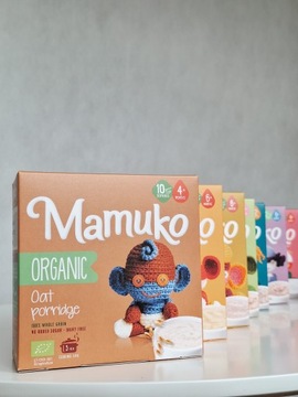 Органическая овсяная каша Мамуко от органического фермерства ЕС для детей 4 месяцев и старше